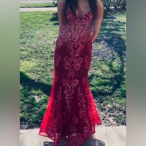 Beautiful Red Formal Dress Size Zero